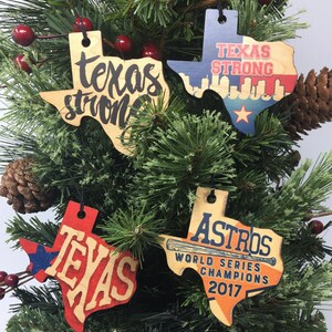 Texas Ornaments Gift Set, Texas Strong, Astros Baseball, Houston Strong