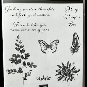 Stampin Up Positive Gedanken Stempelset-Gebraucht - KOSTENLOSER VERSAND