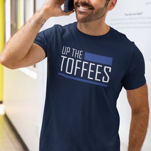 Everton | omhoog de Toffees T-shirt | Unisex jersey T-shirt met korte mouwen | EFC-shirt | UTFT