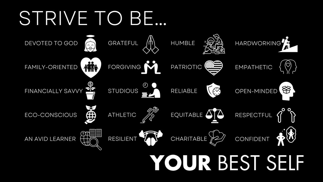 Inspirational Values digital File for Print on Poster or Canvas Etsy