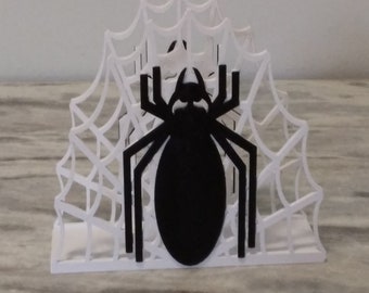 Halloween Spider Napkin Holder Hand Painted 3D printed  Great for Spooky Parties