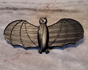 Bat Barrette 3D printed and perfect for Halloween