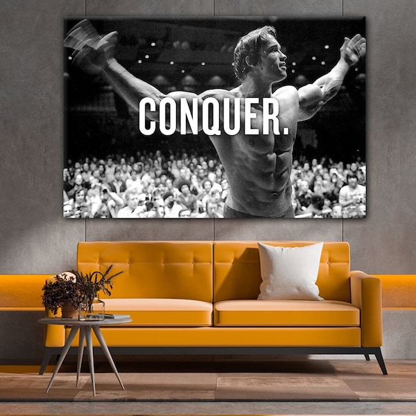 Arnold Schwarzenegger Canvas,Mr Olympia 1974 Printable .Print Canvas. Wall art Decor.Ready to Hang.motivational posters