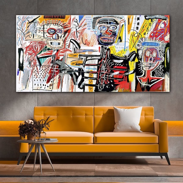 Philister, 1982-Jean-Michel Basquiat,King of Street Art, Fine Art Poster,Giclee Print in verschiedenen Größen - Fertig zum Aufhängen