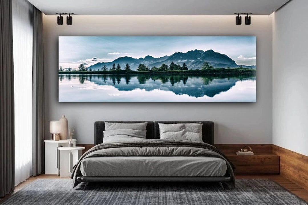 Landscape Wall Decor, Mountain Wall Art, Huge Canvas, Nature Forest