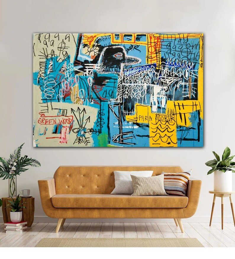 Jeanmichel Basquiat Bird Wall Art Print, the Strokes Album Cover, Jean