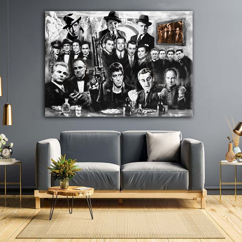 Classic Gangsters Old Movie Gangster Wall Décor Black & Etsy