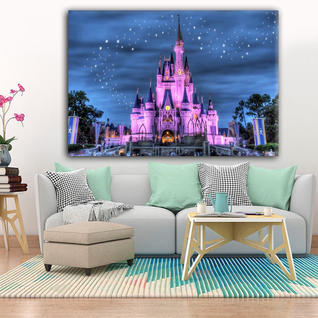 Cinderella Castle, Disney Home Decor, Disney Wall Art Canvas