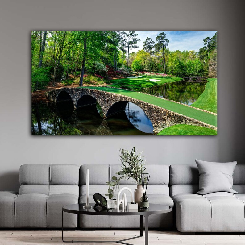 Golf Club Canvas Wall Art, Golf Wall Art, Augusta National Golfing
