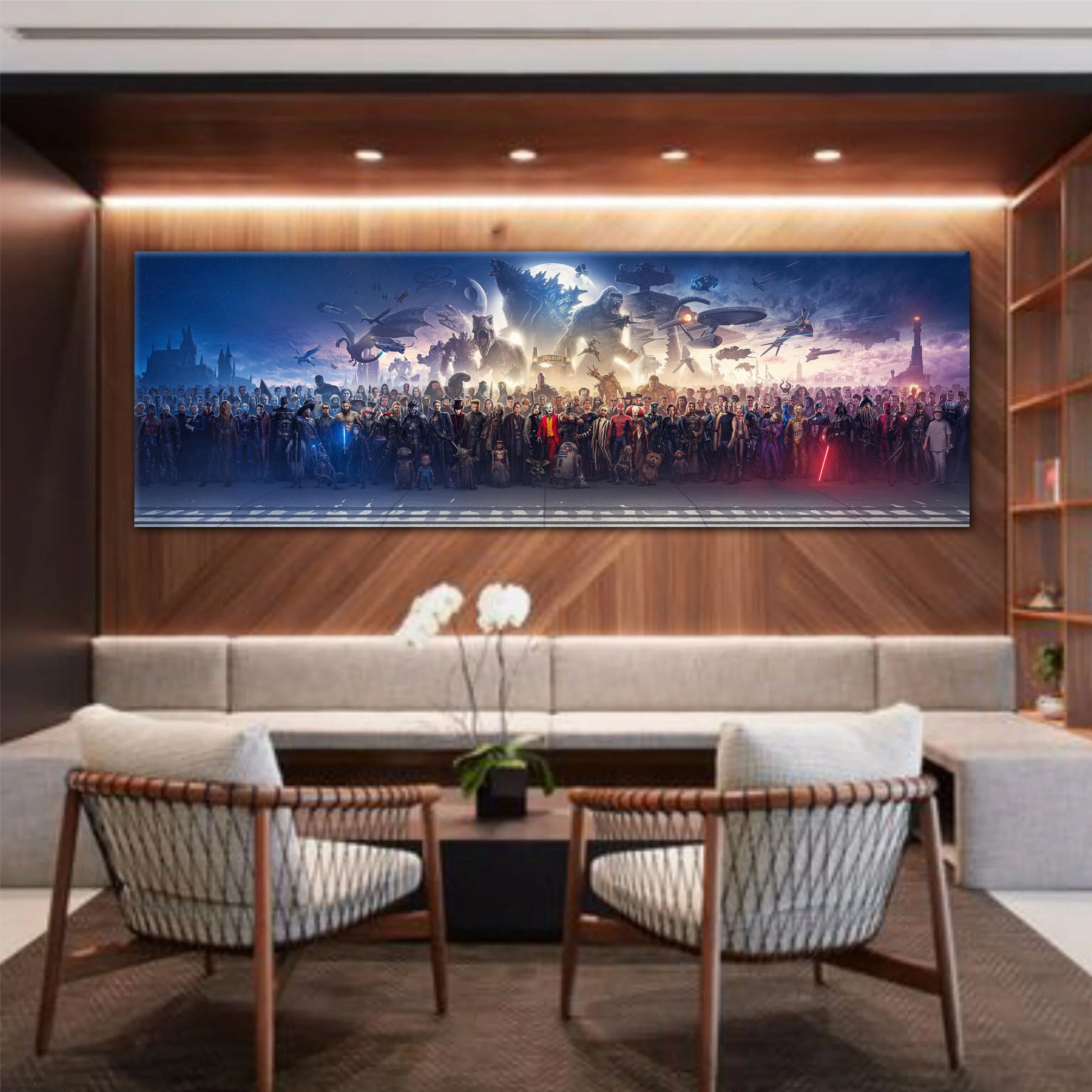 Blockbuster 150 Movies Characters XXL ' Blockbuster Fine Art Panorama ...
