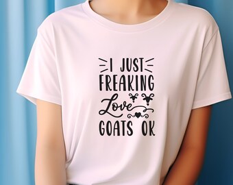 Camiseta para amantes de las cabras: Bella Canvas Tee, regalo para amantes de las cabras