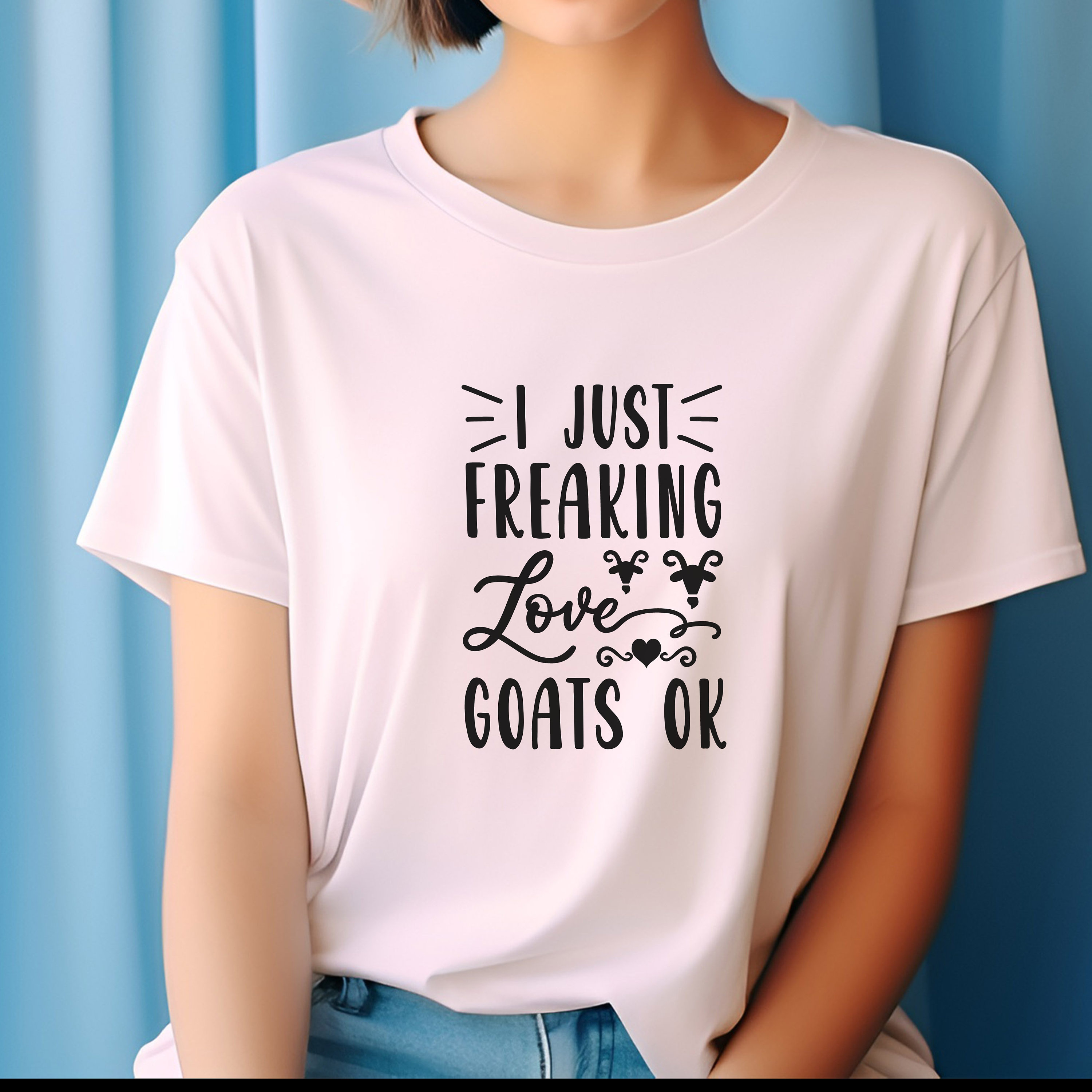 ヤギ好きTシャツ：ベラ・キャンバスTシャツ、クレイジー・ヤギ・レディ