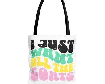 Solo quiero todas las cabras Bolsa de mano Amante de las cabras Loca dama de las cabras, Mamá cabra, Mamá cabra, Regalo para amantes de las cabras, Regalo para dueños de cabras, Regalo para cabras, Granjero de cabras