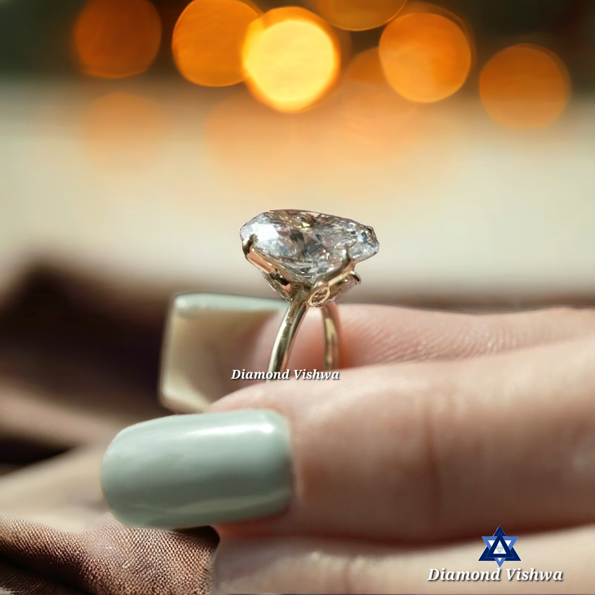 3.50ct Oval Cut Moissanite Solitaire Engagement Ring in 10k Solid ...