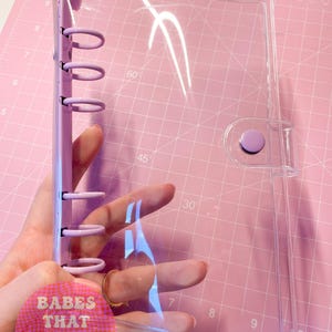 Purple A6 Binder | Transparent Budget Binder | Budgeting Binder | Ring Binder