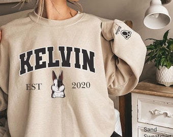 Custom Rabbit Names Sweatshirt, Personalized Bunny Crewneck, Rabbit Owner Gift, Bunny Mom Sweater, Gift For Rabbit Mom, Pet Lover Hoodie