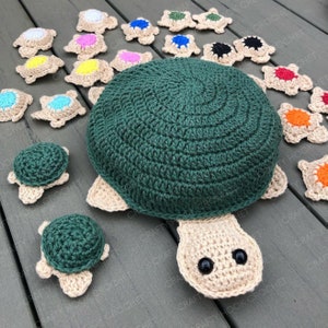 Turtle memory game PATTERN English pdf ORIGINAL pattern by crochet