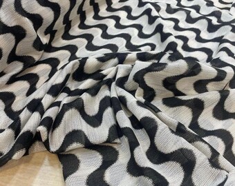Zigzag Knitting  Fabric Dress-Pants-Evening Dress Fabric-mb