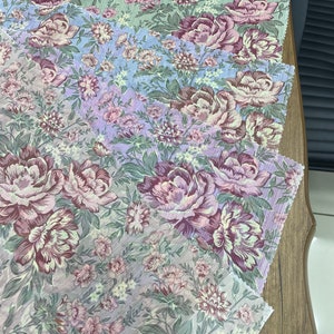 Flower Patterned Crepe Fabric, 4 color -lr