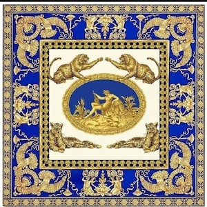 Baroque Pattern Crepe Fabric- (Opportunity of digital printing on the desired fabric) ala