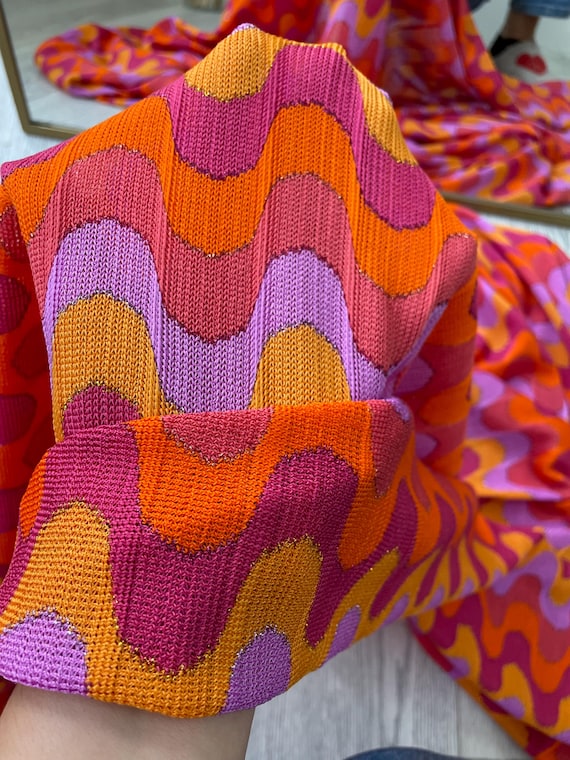 orange pink dress material Orange Pink Georgette Silk Bandhani Banarasi Dress Material - Bandhani