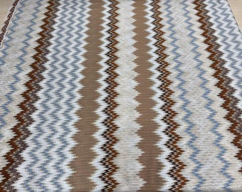 Zigzag Knit Jersey  Fabric , by the yard , Stretch Fabric -nv