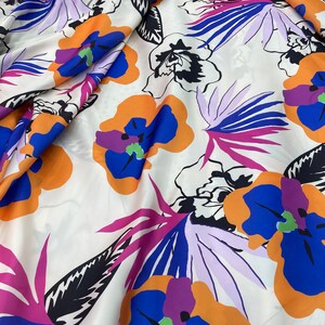 Flower  Design Silky Satin Fabric-(Desired patterns are printed on the desired fabrics)lr