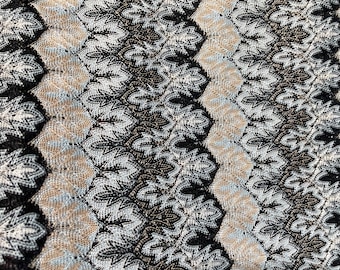 Zigzag Knitting  Fabric Dress-Pants-Evening Dress Fabric-mb-