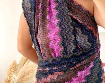 Tela de punto de lurex dorado para vestido, pantalón y vestido de noche