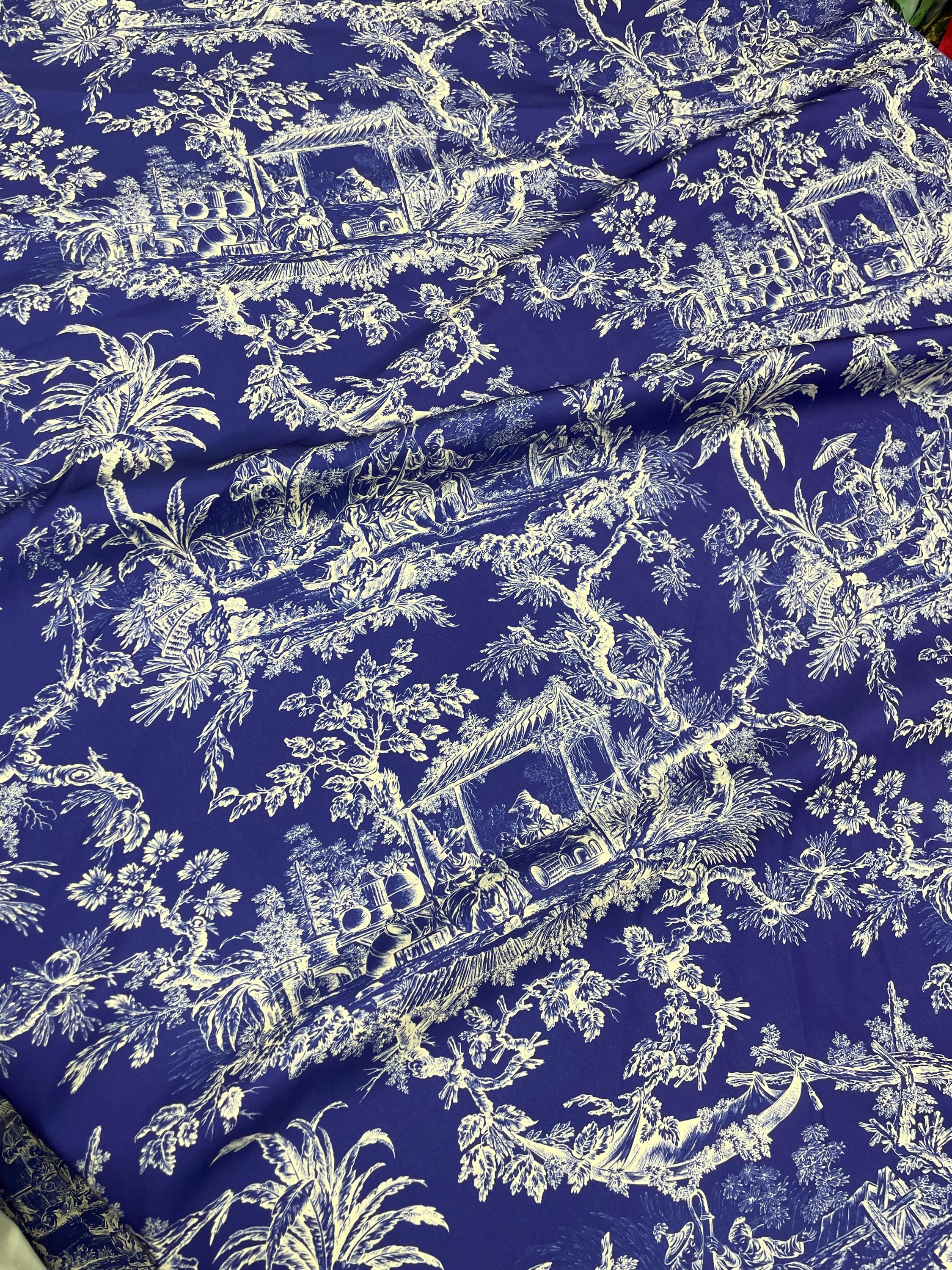 From Sweden＊Vintage linen Cloth・* Swedish Vintage Tablecloth Linen Blue White Country Style