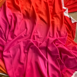 Ombre Pattern Silky Satin Fabric -Dress fabrics--((printed on the desired fabric)) - lr
