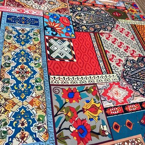 Ethnic Design  Silky Satin Fabric-  (printed on desired fabric)--lr