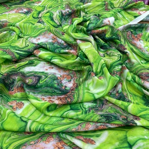 5 Color Golden Marble Design Silky Satin Fabric - you can choose the color you want--lr