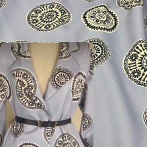 Mandala Patterned Crepe Fabric: Ethnic Authentic Style