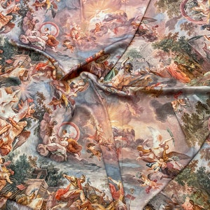 Baroque Renaissance Silky Satin Fabric by the yard