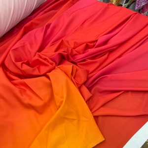 Ombre Pattern Crepe Fabric -Dress fabrics--((printed on the desired fabric)) - lr