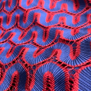 Knitting  Blue-Red  Fabric Dress-Pants-Evening Dress Fabric-