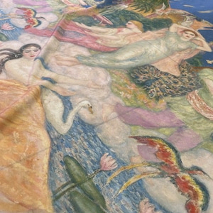 Ancient Style Silky Satin Fabric - Custom Printing Available