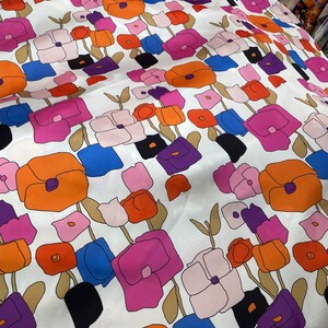 Flower Design Silky Satin Fabric --Background color may change upon request --Printing can be done on any fabric. lr