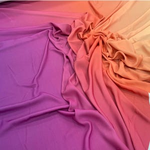 Ombre Pattern Crepe Fabric by the yard