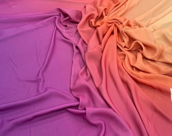 Ombre Pattern Crepe Fabric by the yard