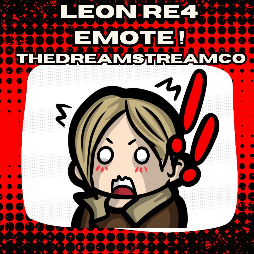 Twitch Emote / Leon Kennedy RE4 Resident Evil Shock Emote - Etsy Australia
