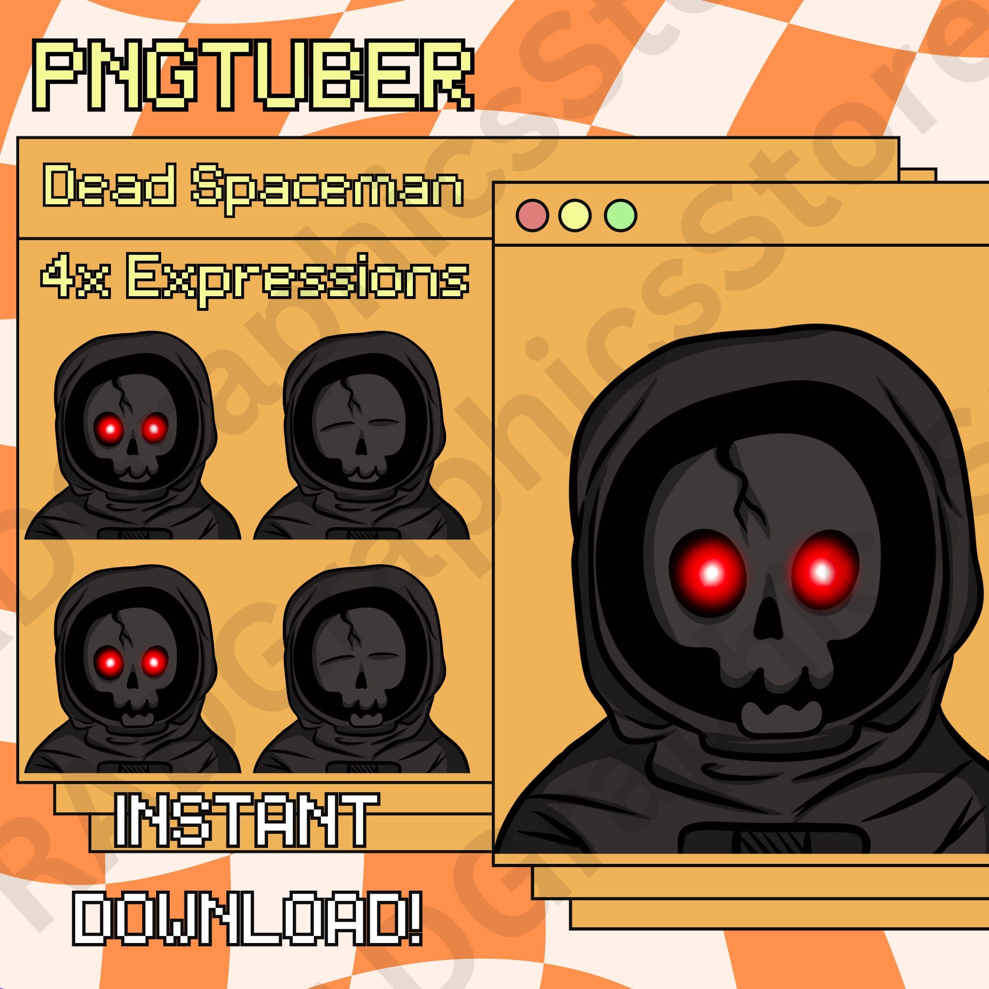 Paper Bag Dead Spaceman , Pngtuber, PNG Tuber, Instant Download ...