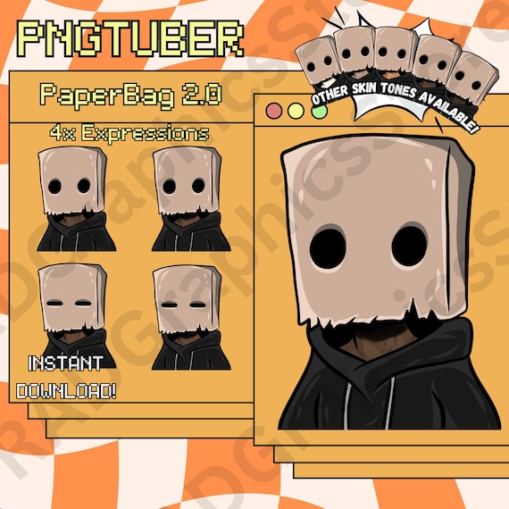 Paper Bag 2.0 Pngtuber PNG Tuber Instant Download Pngtuber Anime Avatar Streamers Discord Youtube Twitch Ready to Use. Etsy Australia