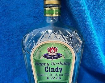 Personalized Crown Apple Whiskey Label: Crown Royal 750ml