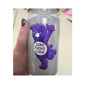 Swear Care Bear UV DTF Sticker: Snarky Humor Decal