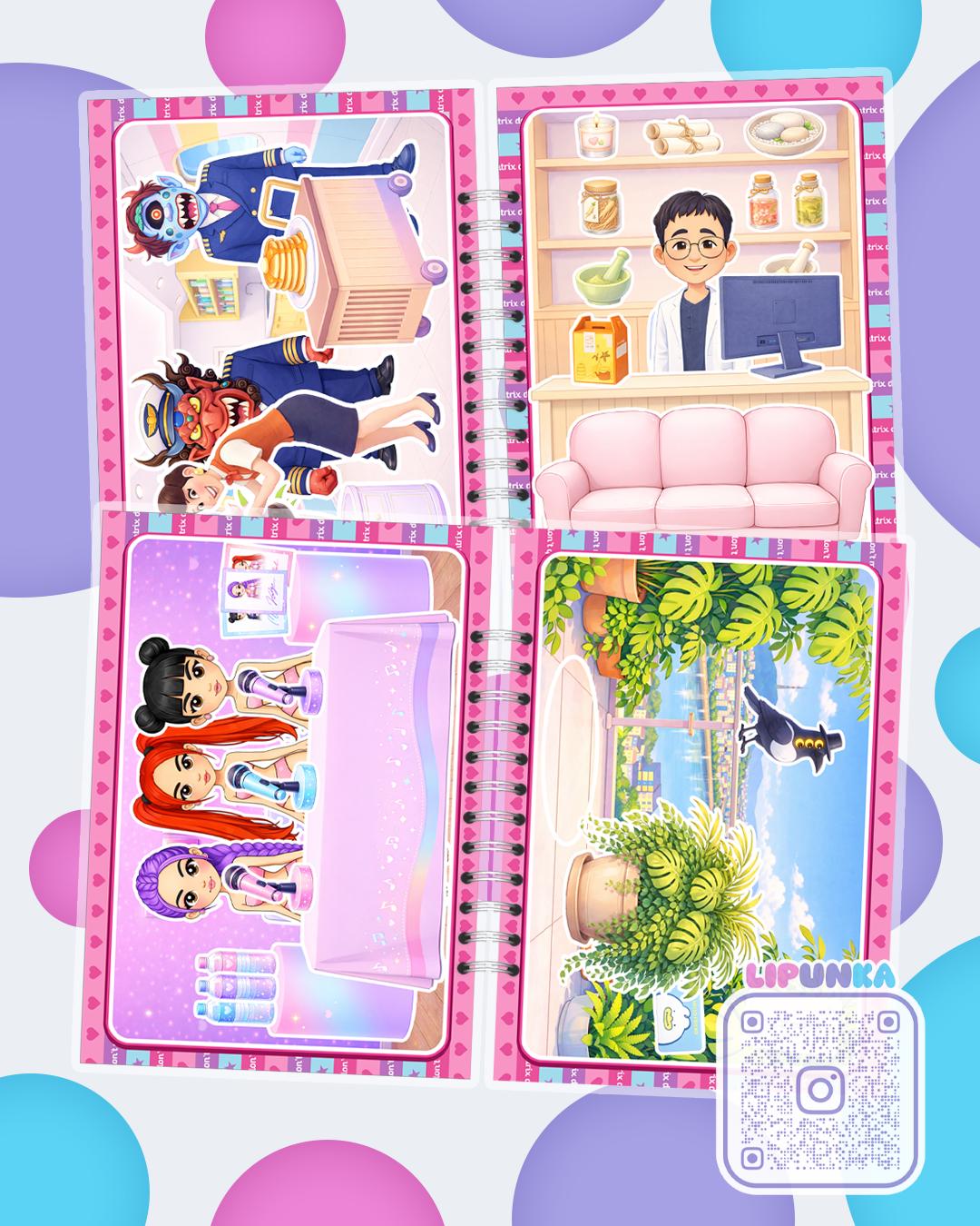 Printable Paper Dolls Activity Book | Fashion Dolls Dress up Set ...