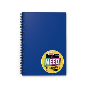 Therapy Notebook - I Need Therapy, Self-Care Journal, Mental Health Planner, Gift for Friends, Stress Relief Stationery