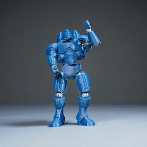 Articulated Robot Figure Poseable Mech Toy Collectible Sci-Fi Robot Model 3D Printed Custom Robot Desk Decor Unique Robot Gift