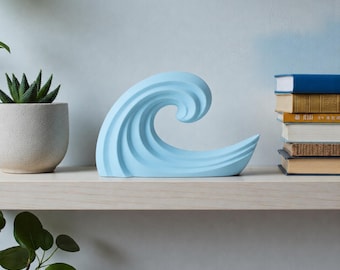 Wave Desk Decor Sculpture Modern Design Ocean Wave Beach Decoration Minimalist Style Coastal Coffee Table Decor Nautical Piece Home Decor